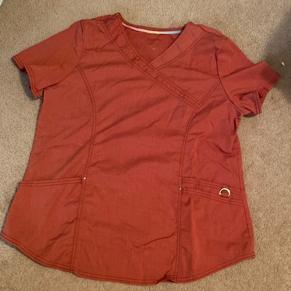 Scrub top and bottom set.